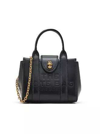 MARC JACOBS | Sac en cuir - Mini sac THE TURNLOCK CROSSBODY TOTE | schwarz